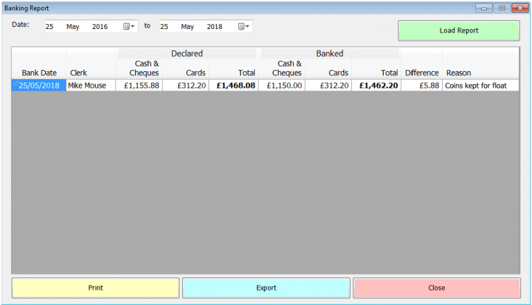 Banking Report - Active Workspace