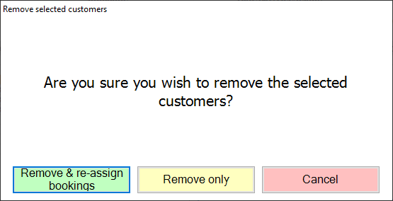 shows prompt for reassigning bookings on customer duplicate removal