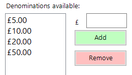 shows gift card denomination selection area